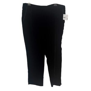Liz Claiborne Sloane Women’s 22W Stretch Black Velvet Festive Pants Trousers NWT